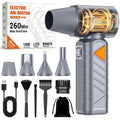 BOBYE Compressed Air Duster, 350W High-Powered Electric Air Duster with 180,000 RPM, Extended Runtime, 10000 mAh Battery, Mini Blower & Air Duster Rechargeable for Keyboard, PC, Car, Home, Outdoor