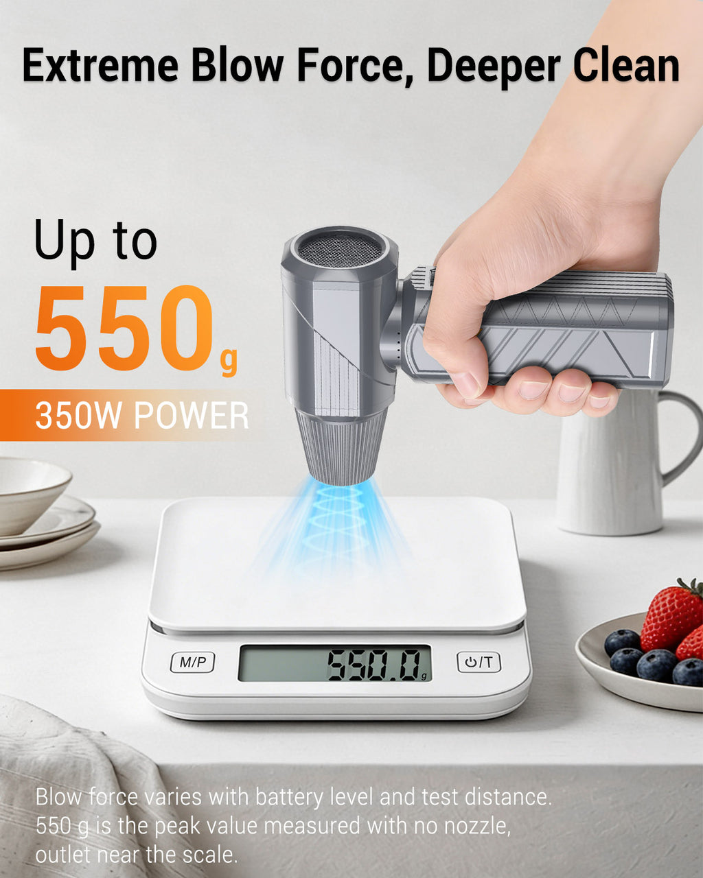 BOBYE Compressed Air Duster, 350W High-Powered Electric Air Duster with 180,000 RPM, Extended Runtime, 10000 mAh Battery, Mini Blower & Air Duster Rechargeable for Keyboard, PC, Car, Home, Outdoor